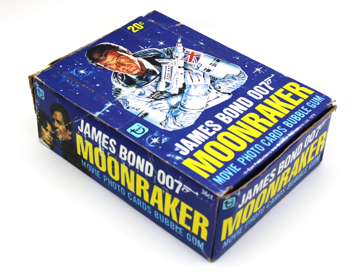 1979 Topps Moonraker 007 Display Box & Sealed Wax Packs, Canadian Price Variant, G+