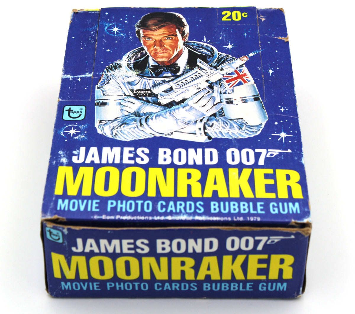 1979 Topps Moonraker 007 Display Box & Sealed Wax Packs, Canadian Price Variant, G+