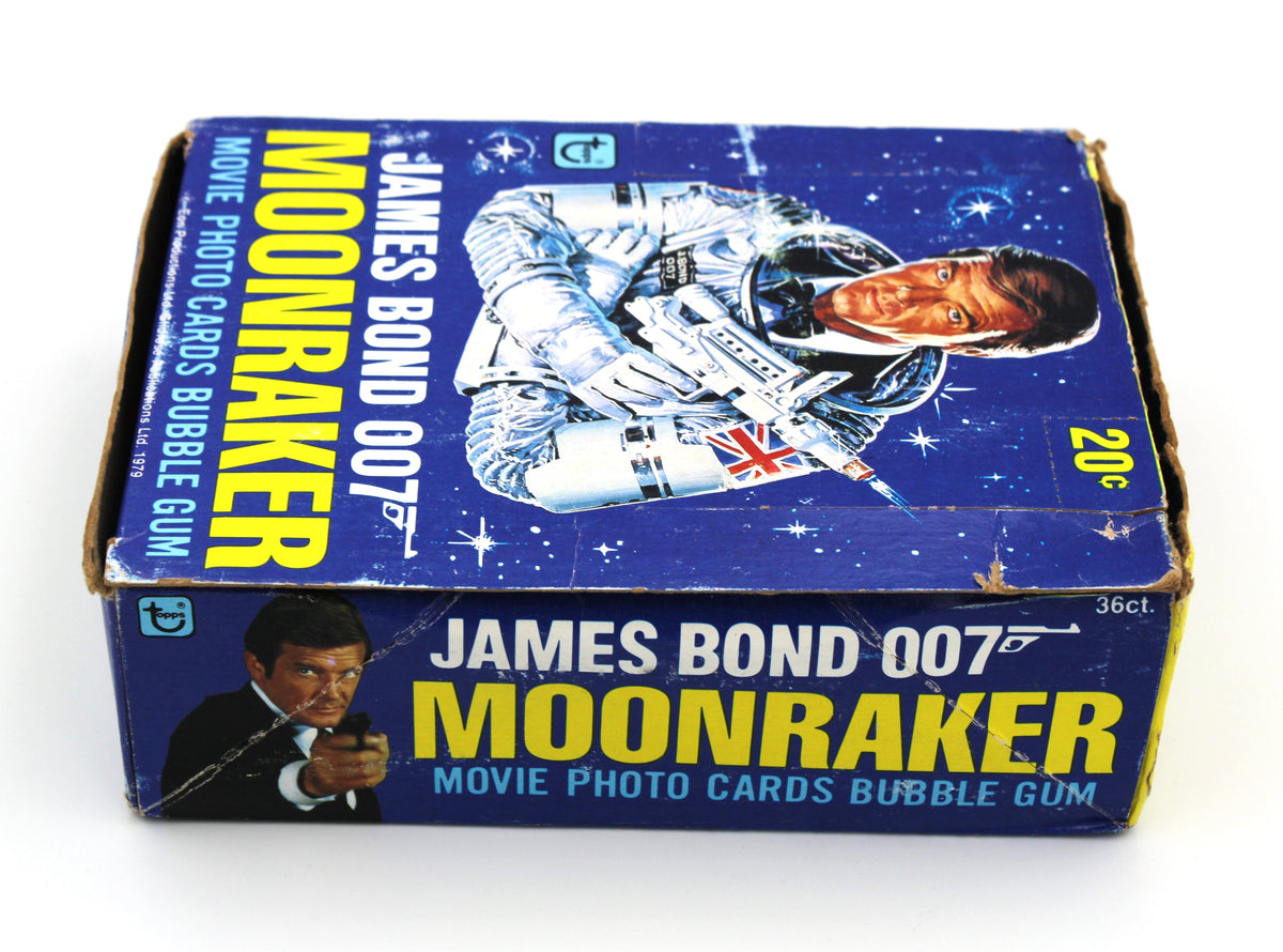 1979 Topps Moonraker 007 Display Box & Sealed Wax Packs, Canadian Price Variant, G+
