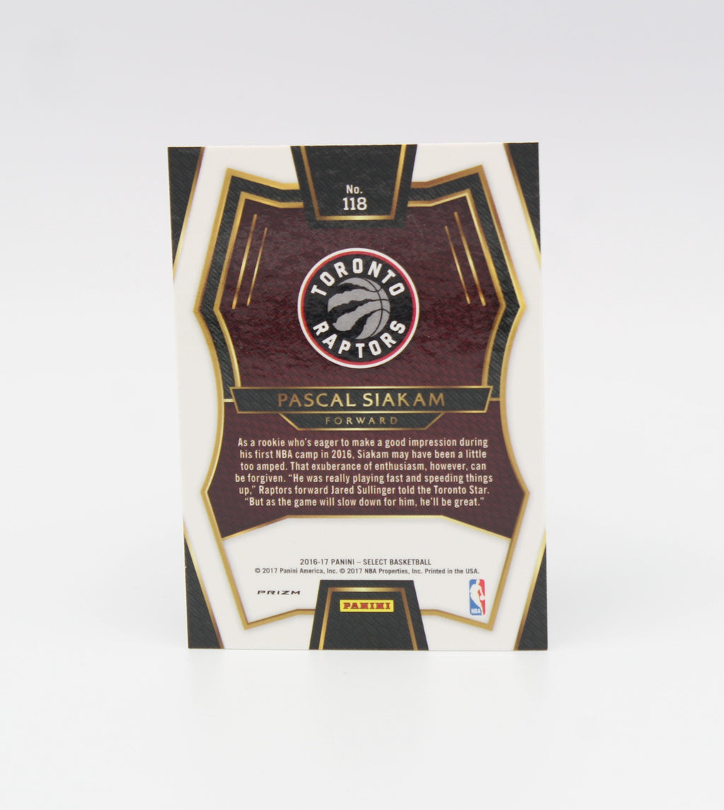 2016-17 Panini Select Pascal Siakam Silver Prizm Rookie Card