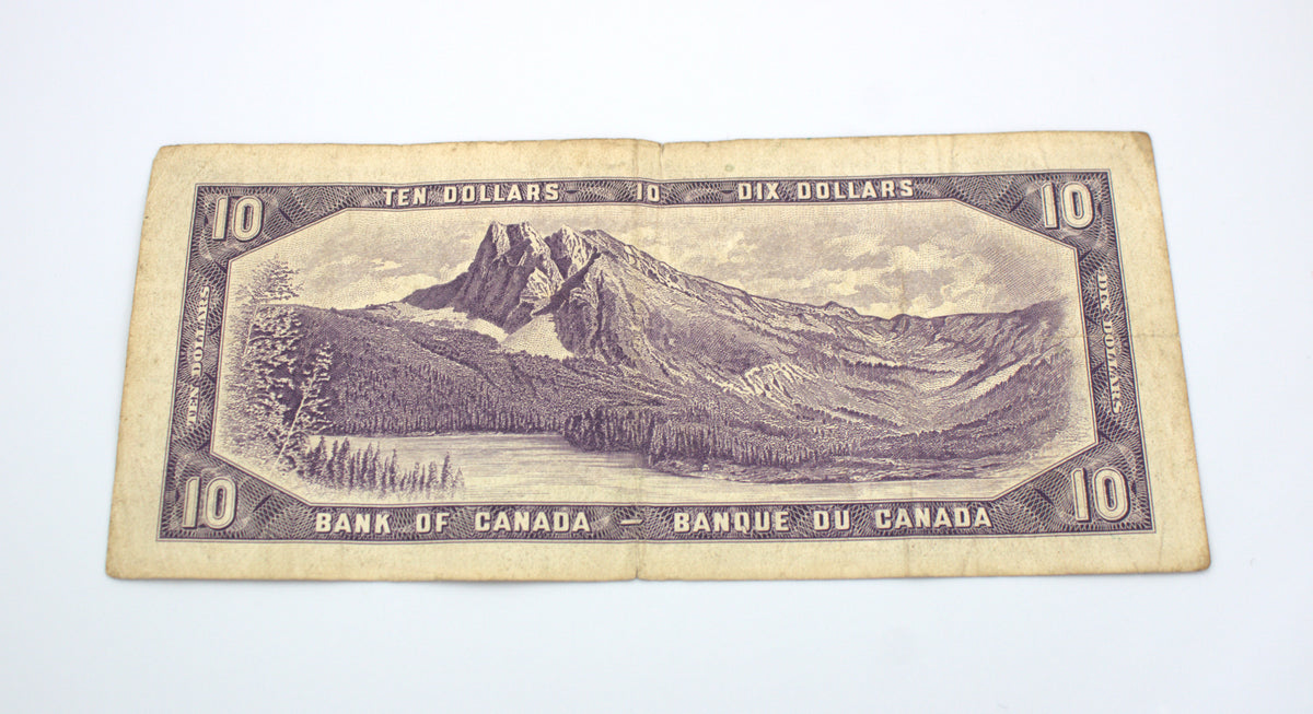 1954 Bank of Canada $10 Banknote, F-12