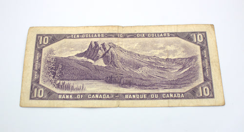 1954 Bank of Canada $10 Banknote, F-12
