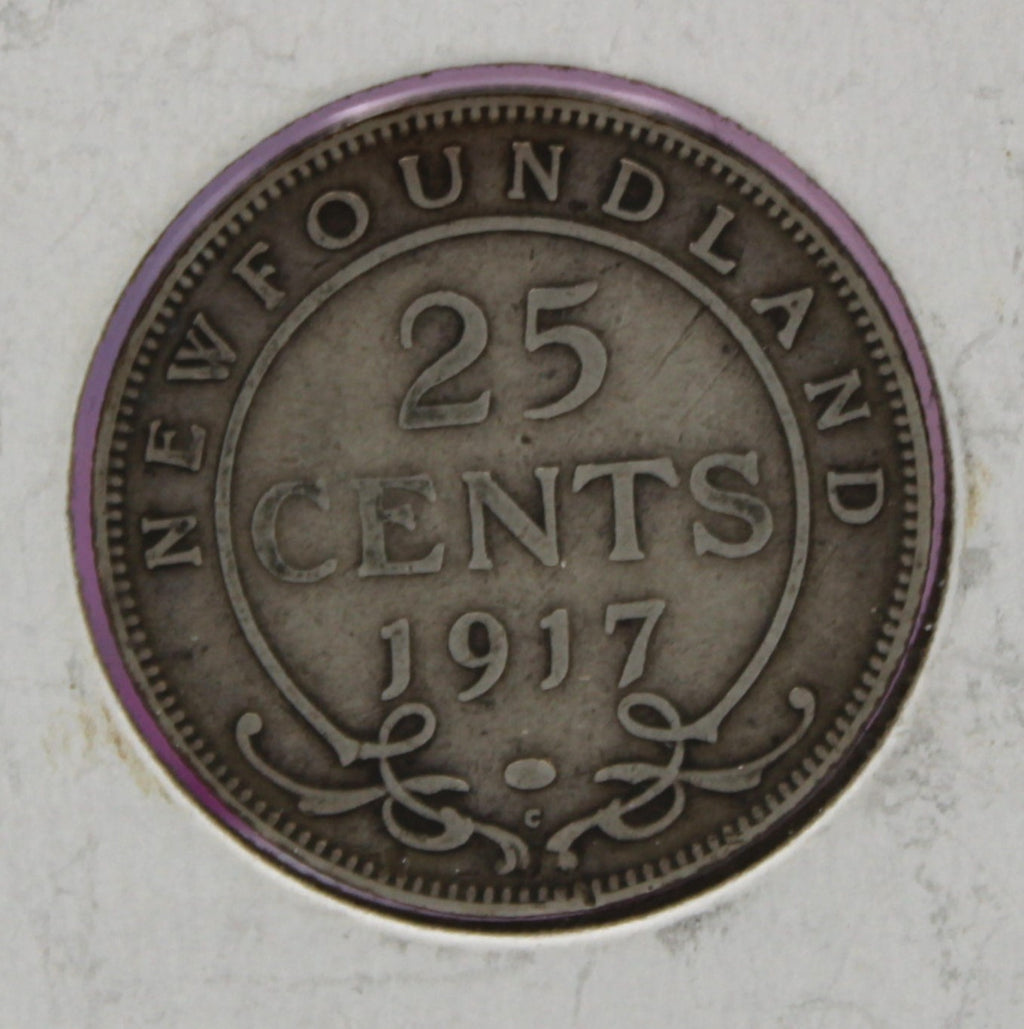 1917-C Newfoundland 25 Cents Coin