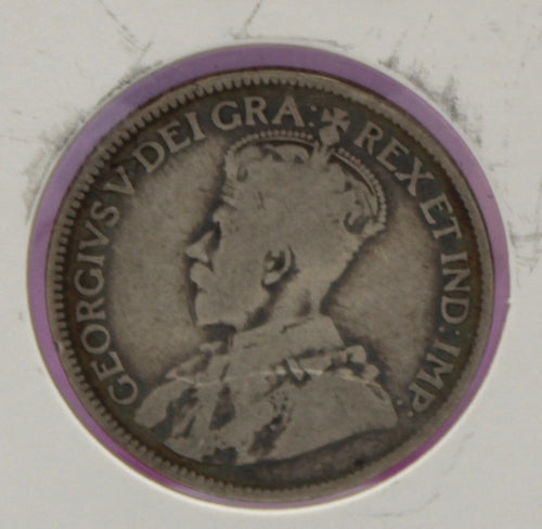 1917 Newfoundland 25 Cents Coin, G-4