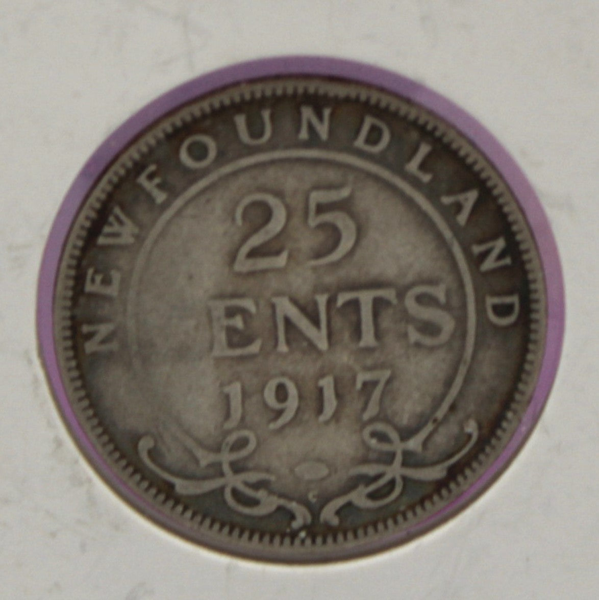 1917 Newfoundland 25 Cents Coin, G-4
