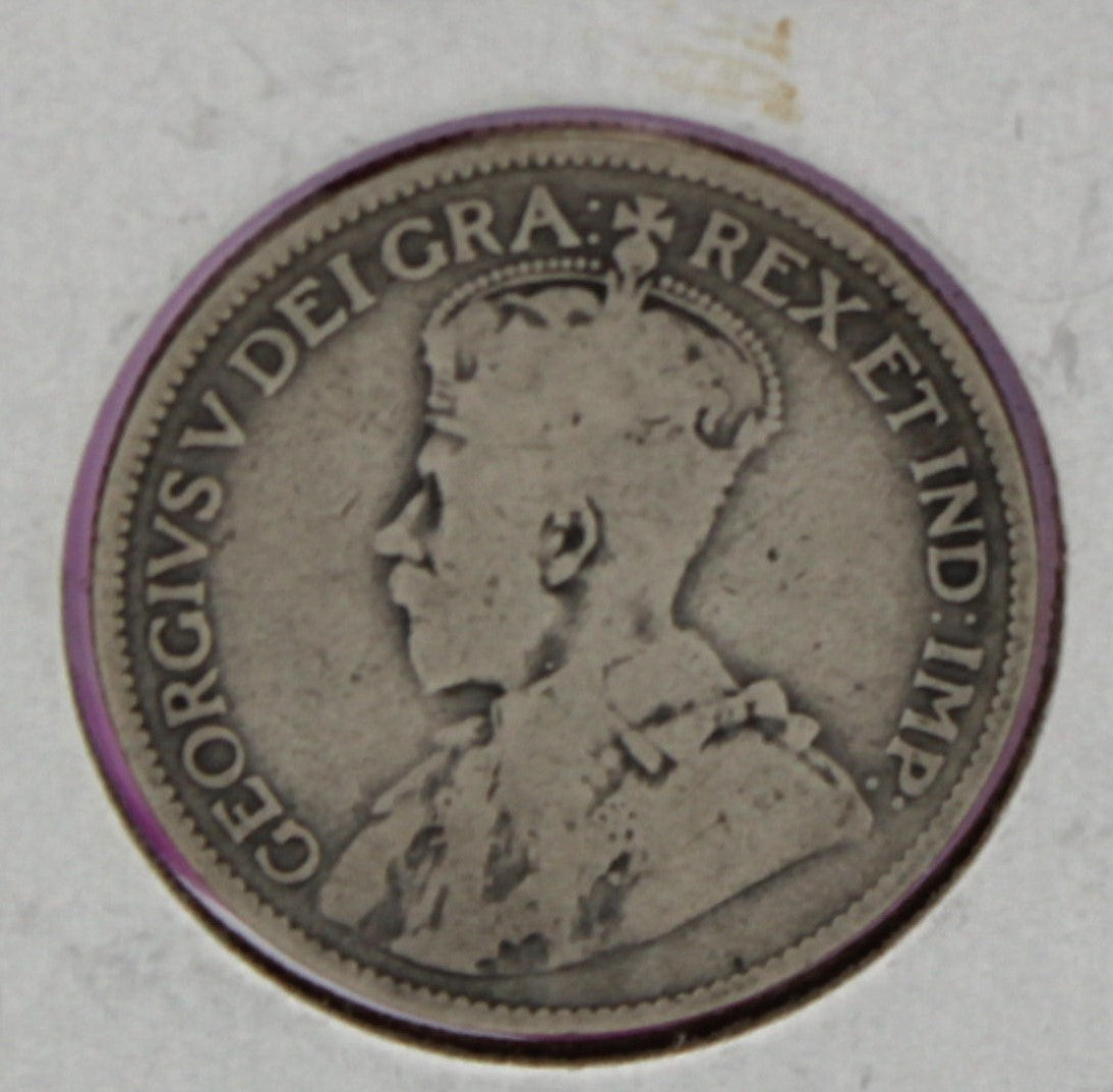 1913 Canada 25 Cents Coin, VG-8