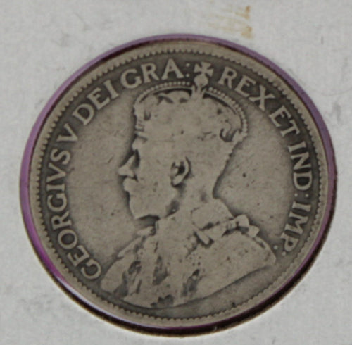 1913 Canada 25 Cents Coin, VG-8
