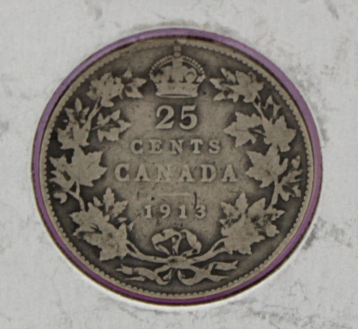 1913 Canada 25 Cents Coin, VG-8