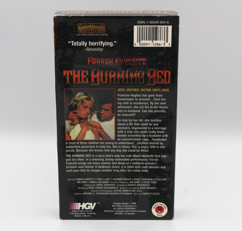 Sealed The Burning Bed VHS, 1996 Canadian Variant