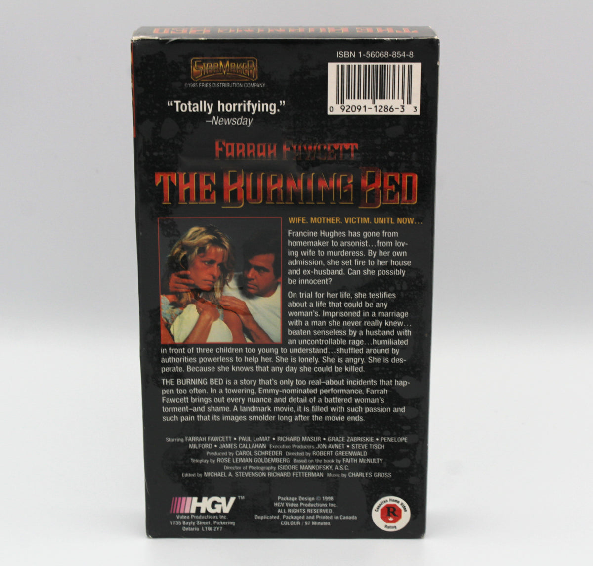 Sealed The Burning Bed VHS, 1996 Canadian Variant