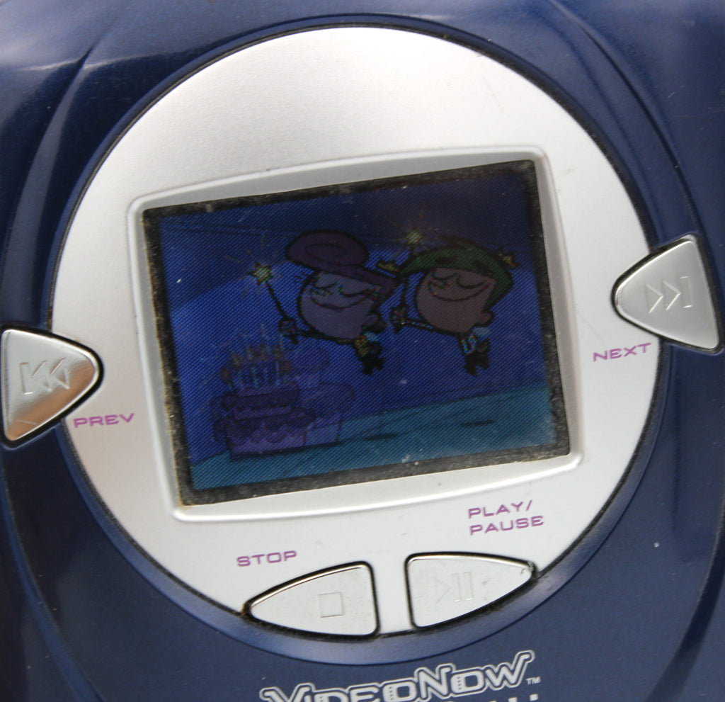 VideoNow Color (2004 Hasbro) Blue Player, Tested & Working, Includes Fairly OddParents Disc