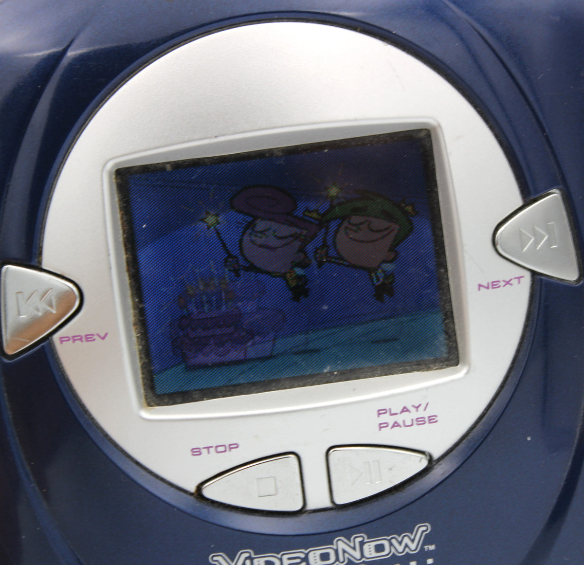 VideoNow Color (2004 Hasbro) Blue Player, Tested & Working, Includes Fairly OddParents Disc