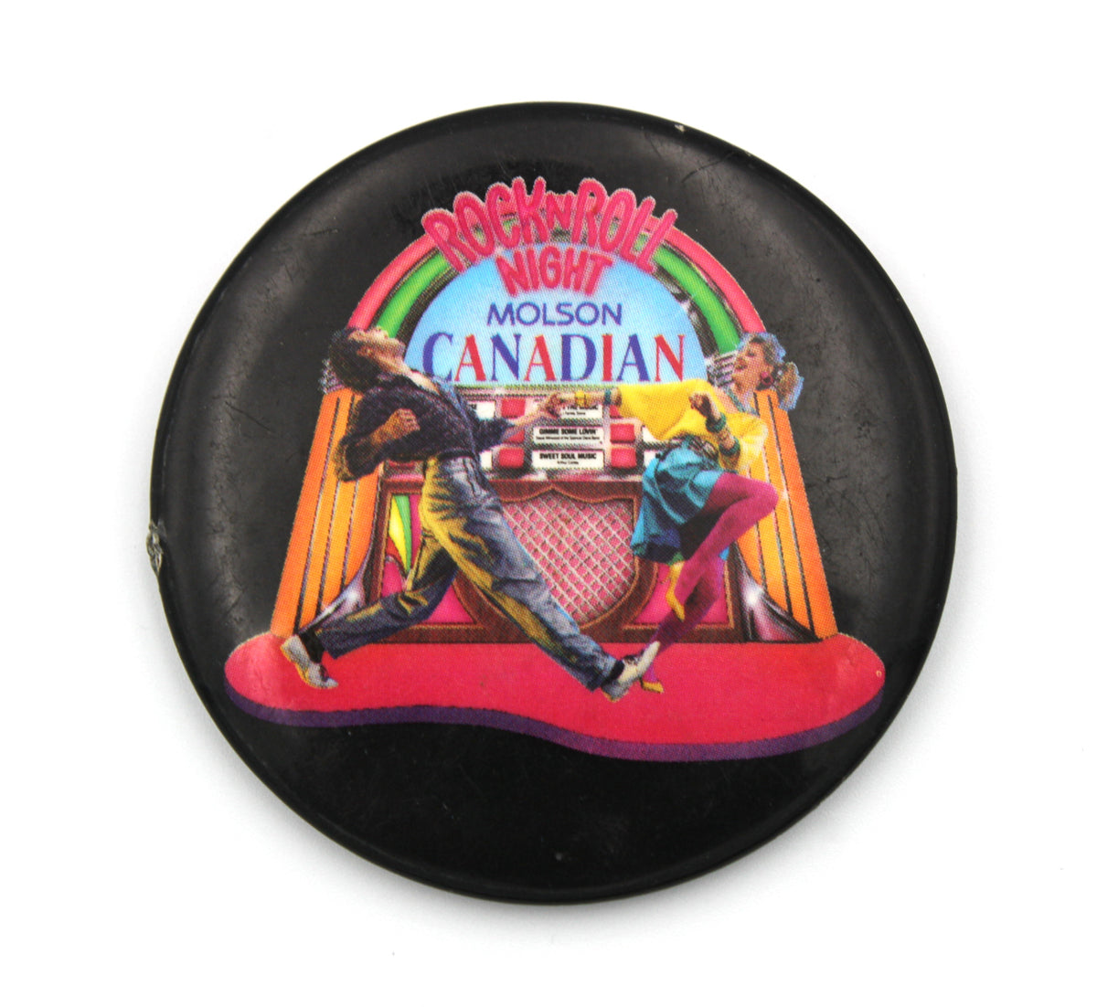 Vintage 1990's Molson Canadian Rock N' Roll Night Promo Pinback Button
