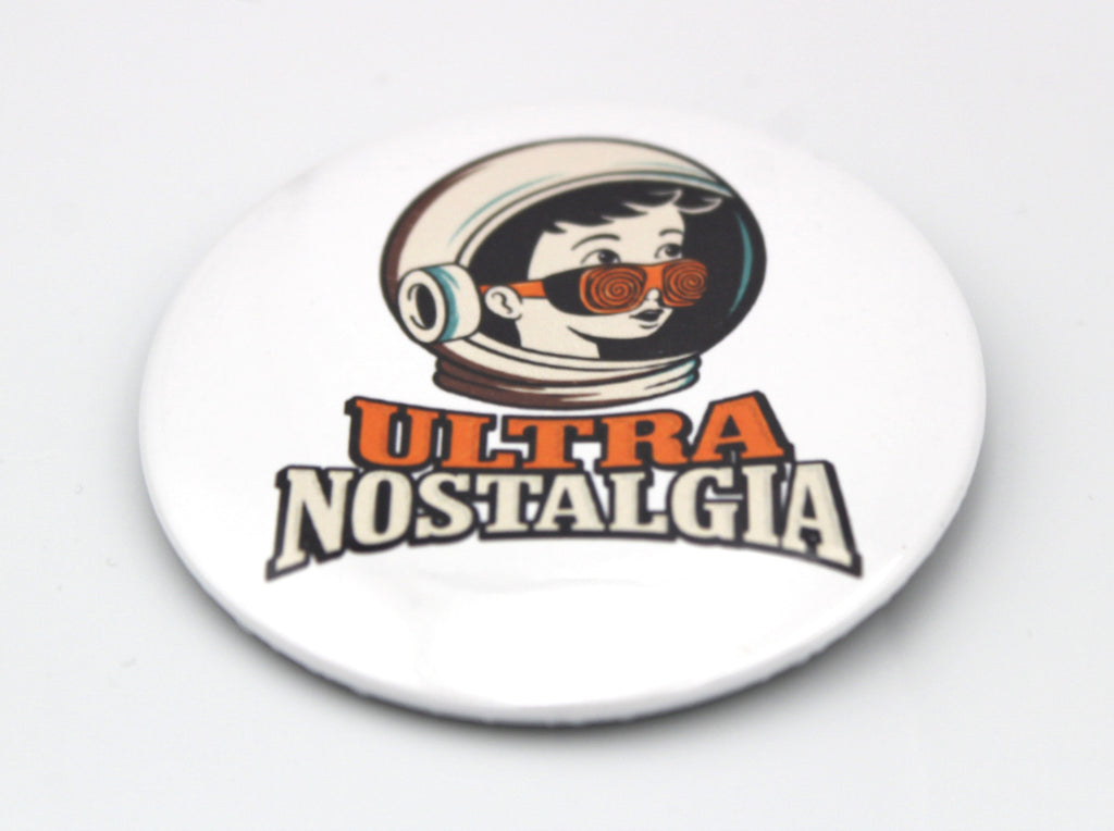 Ultra Nostalgia Original Logo Pinback, First Edition