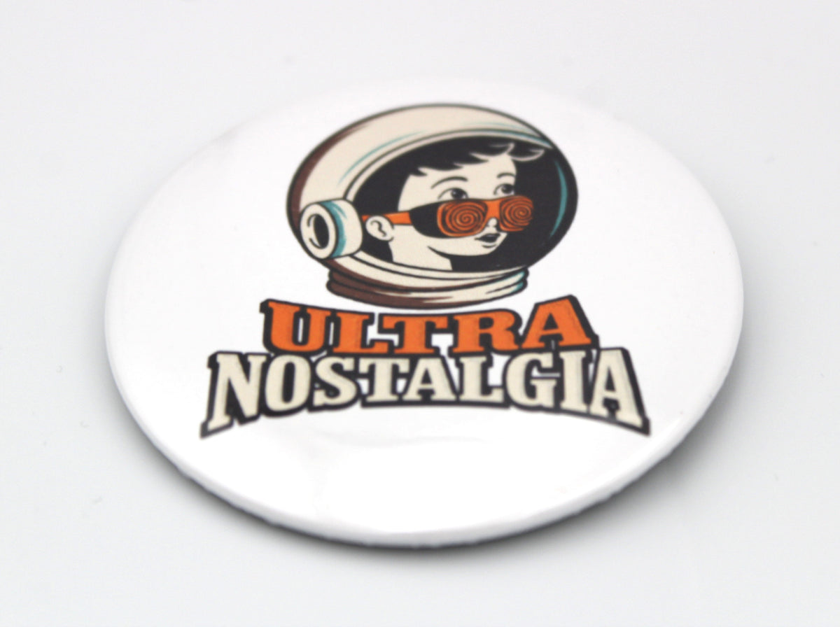 Ultra Nostalgia Original Logo Pinback, First Edition