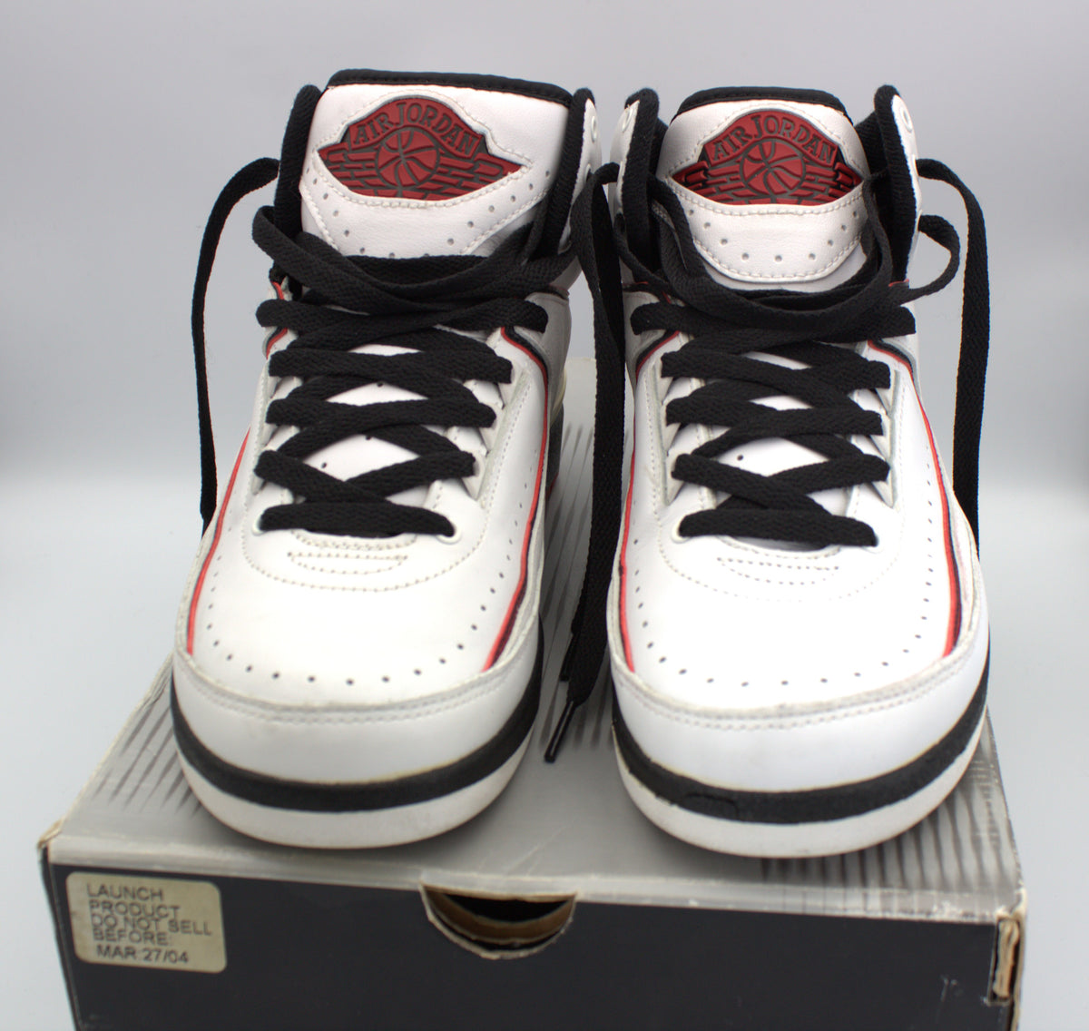 Air Jordan 2 White/Varsity Red-Black, 2004, Size 7, Original Box