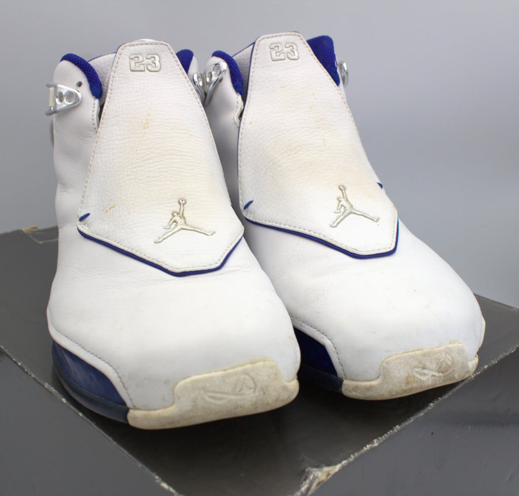 Air Jordan 18 OG 2003 White Sport Royal, Size 7.5, Original Box