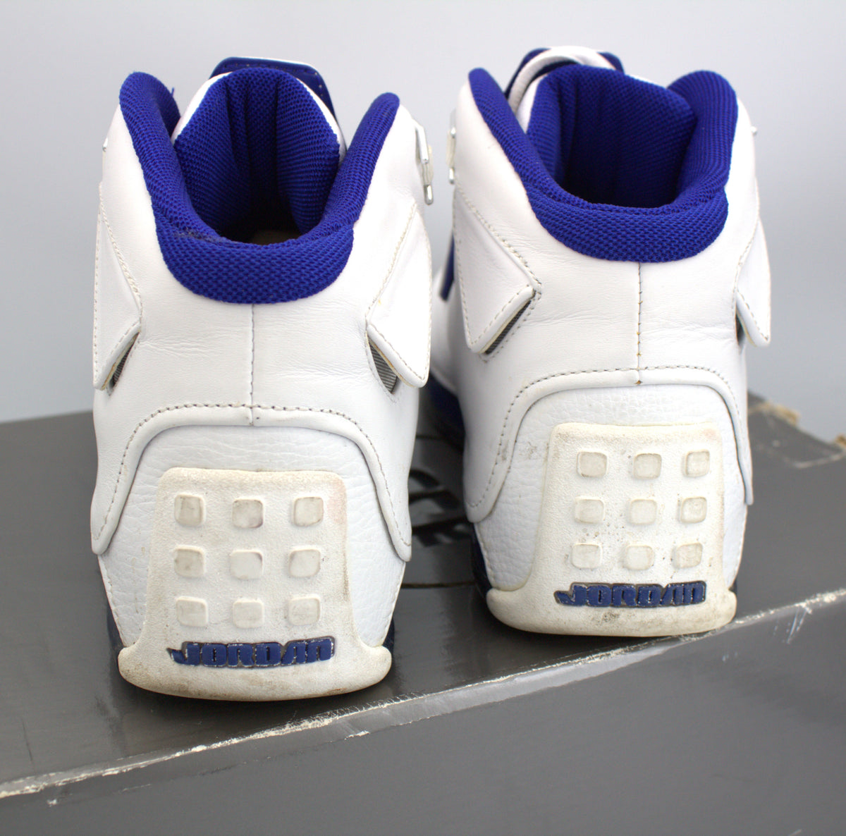 Air Jordan 18 OG 2003 White Sport Royal, Size 7.5, Original Box